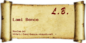 Lami Bence névjegykártya