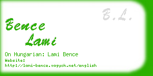 bence lami business card